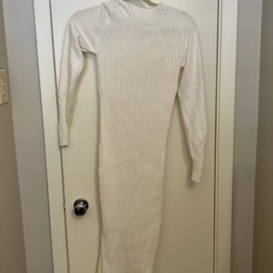 Warm fitted sweater dress